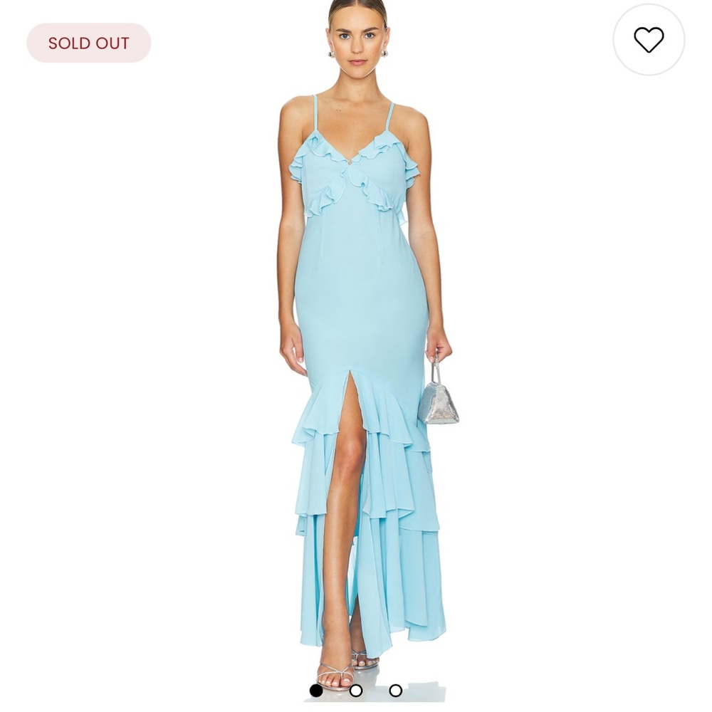 Runaway the Label Namari Maxi Dress in Light Blue | XL
